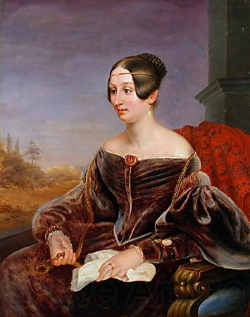 Eduard Magnus Portrait der Mathilde Grafin zu Lynar, geb. Grafin von Voss-Giewitz France oil painting art